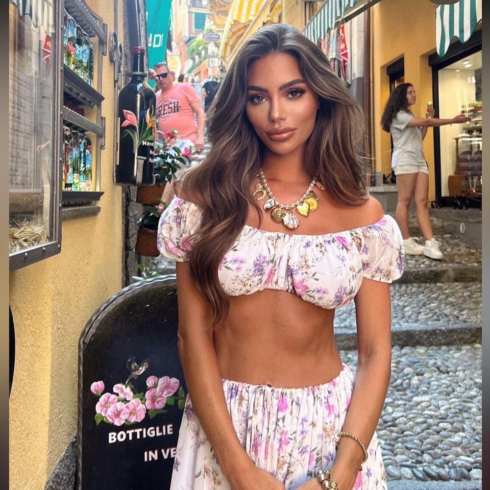 Floral Two piece set - European summer vacation
